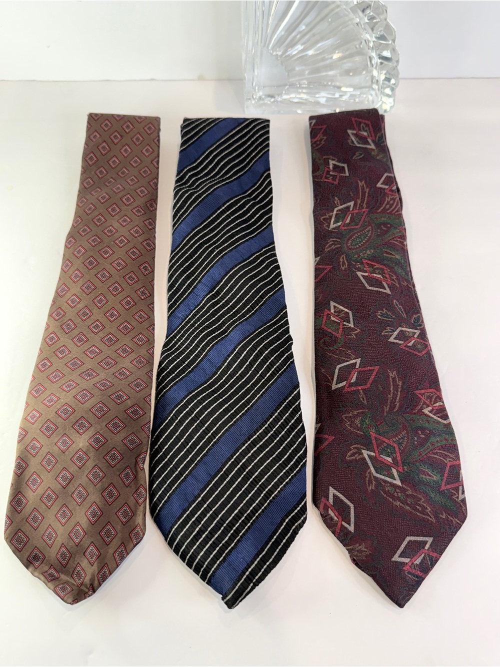 Vintage Countess Mara Silk Tie Lot Samuel & Sons Silk Necktie Designer Mens